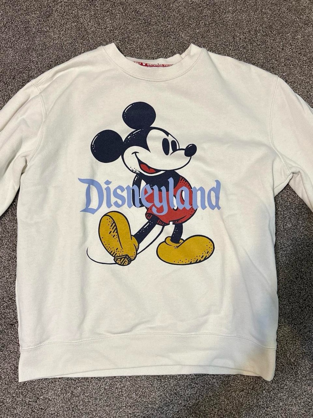 Disney Cream Sweatshirt with Vintage Mickey Graphic